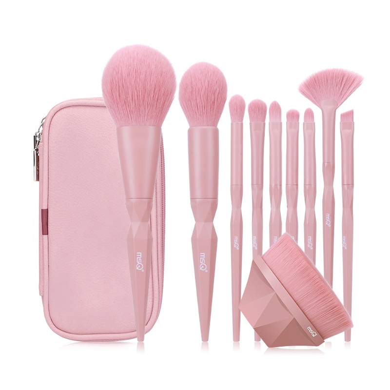 Bộ Cọ Cá Nhân 10 Cây Kèm Túi MSQ Queen 10 Piece Brush Sets Pink